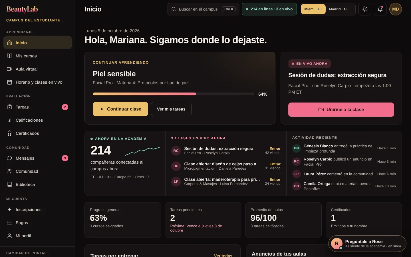 Inicio del campus