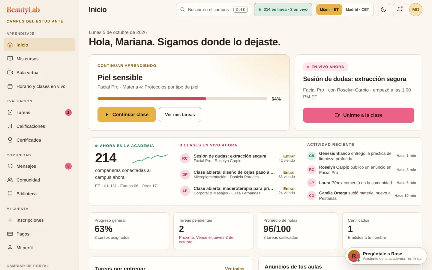 Inicio del campus