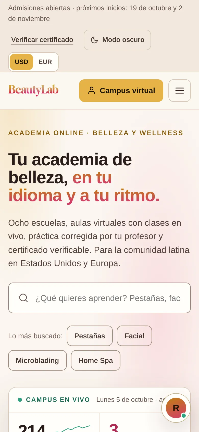 Sitio en iPhone